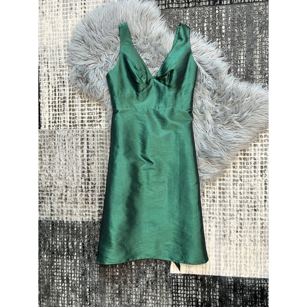 After Six Women's‎ Evergreen Vneck Cocktail Bridesmaid Evening Gown Size 10